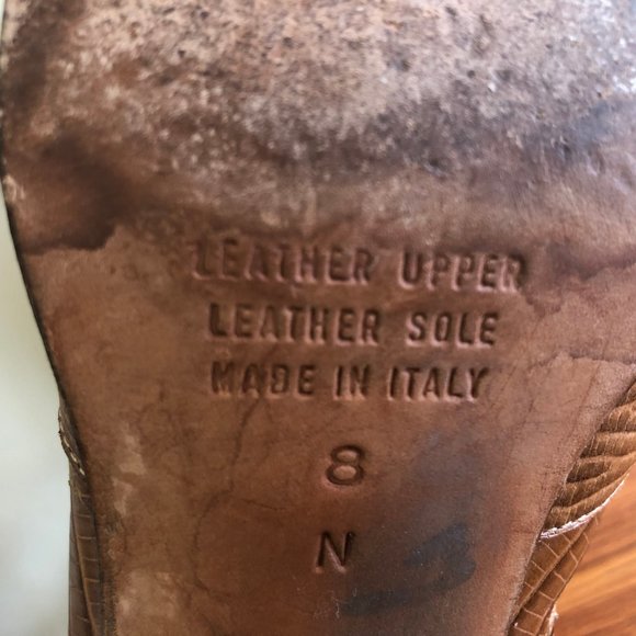 Talbot's Leather Bootie Reptile size 8N Side Zip - Picture 5 of 8